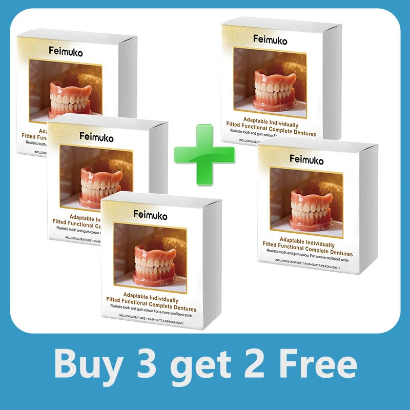 Comfort Fit Denture and Teeth Veneer Set for Immediate Smile Enhancement