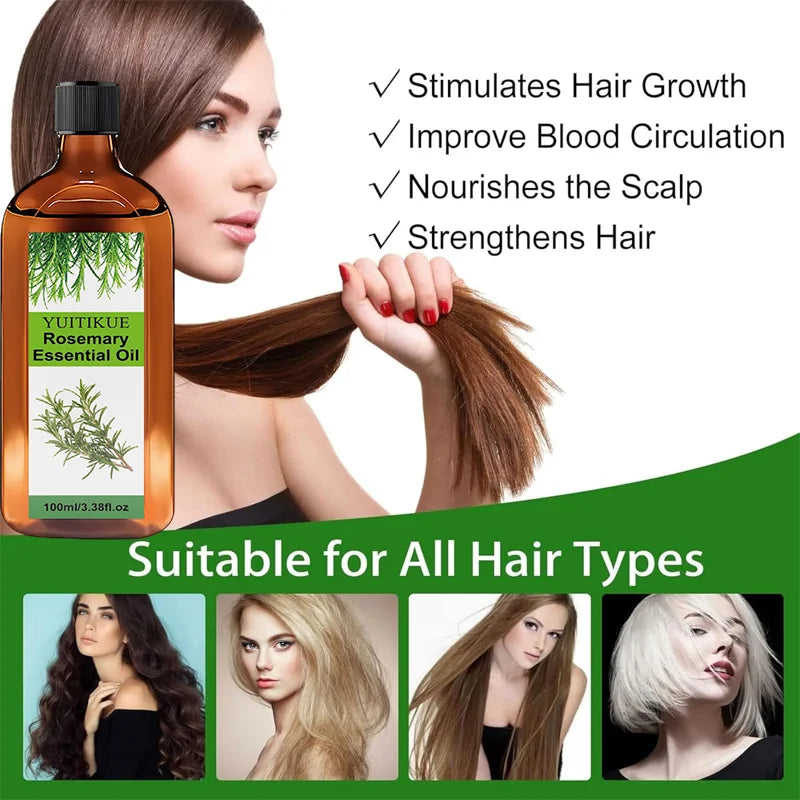 100ml Rosemary Essential Oil Hair Growth Scalp Nourishing Treatment