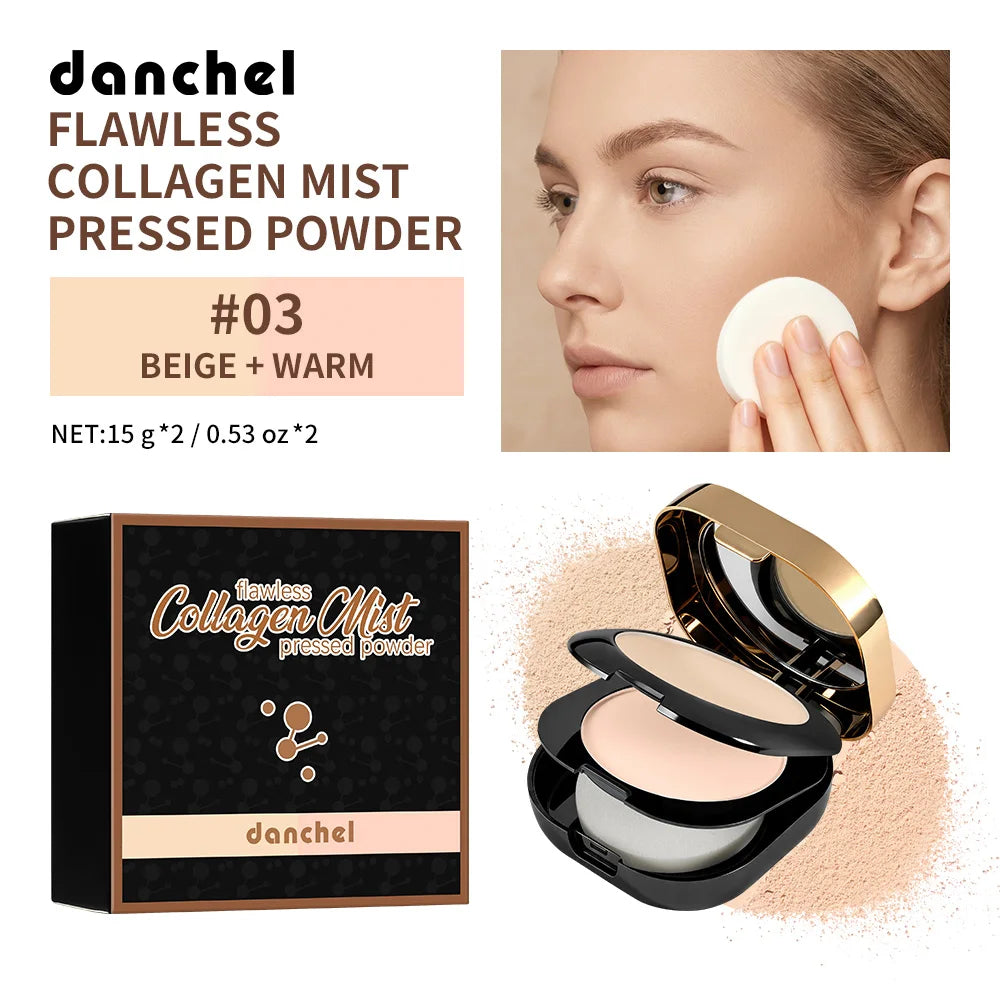 Collagen Infused Oil Control Pressed Powder for Flawless Matte Finish - 22