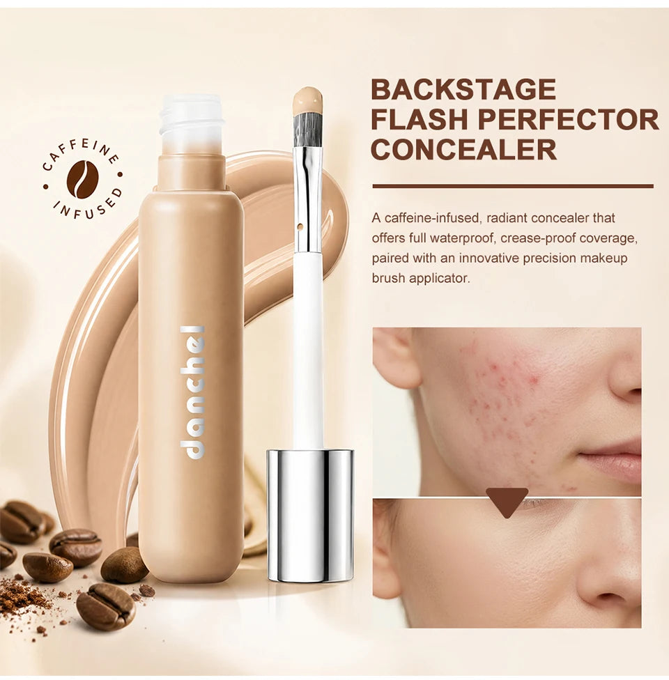 Full Coverage Waterproof Liquid Concealer for Dark Circles and Blemishes