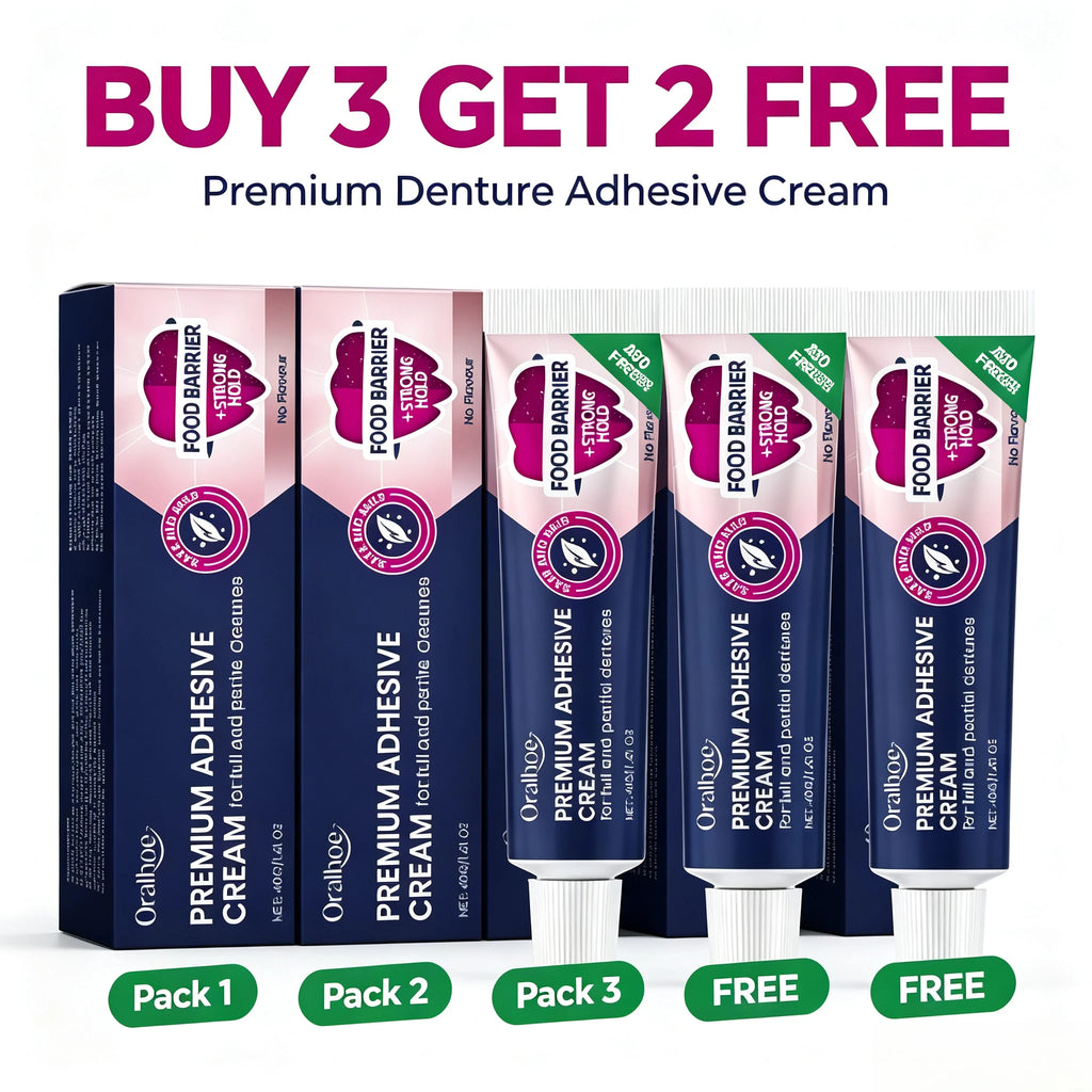 Strong Hold Denture Adhesive Cream for Full and Partial Dentures