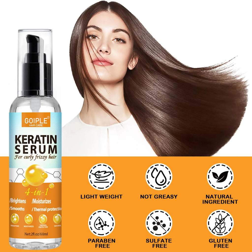 Goiple 4 in 1 Keratin Hair Serum Moisturizing Frizz Control Treatment