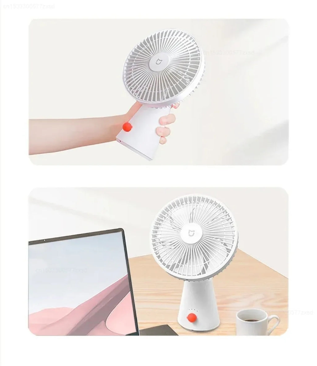 Mijia Portable Desk Fan Rechargeable USB Handheld Cooling Mini Fan
