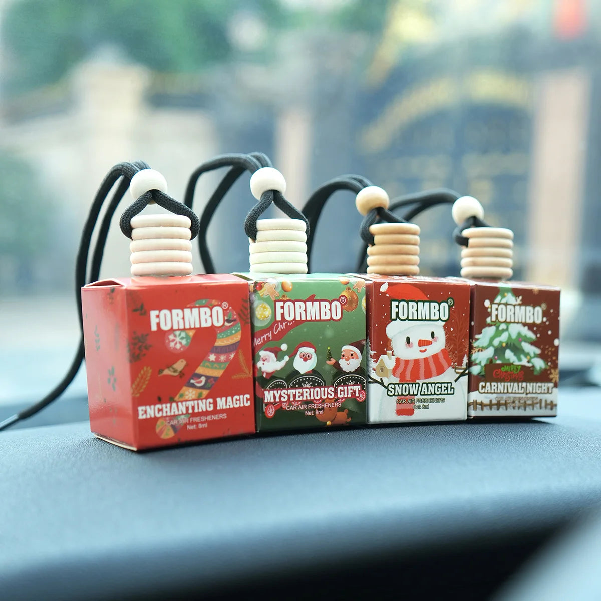 4pc Christmas Car Air Freshener Set Hanging Perfume Diffuser - 5