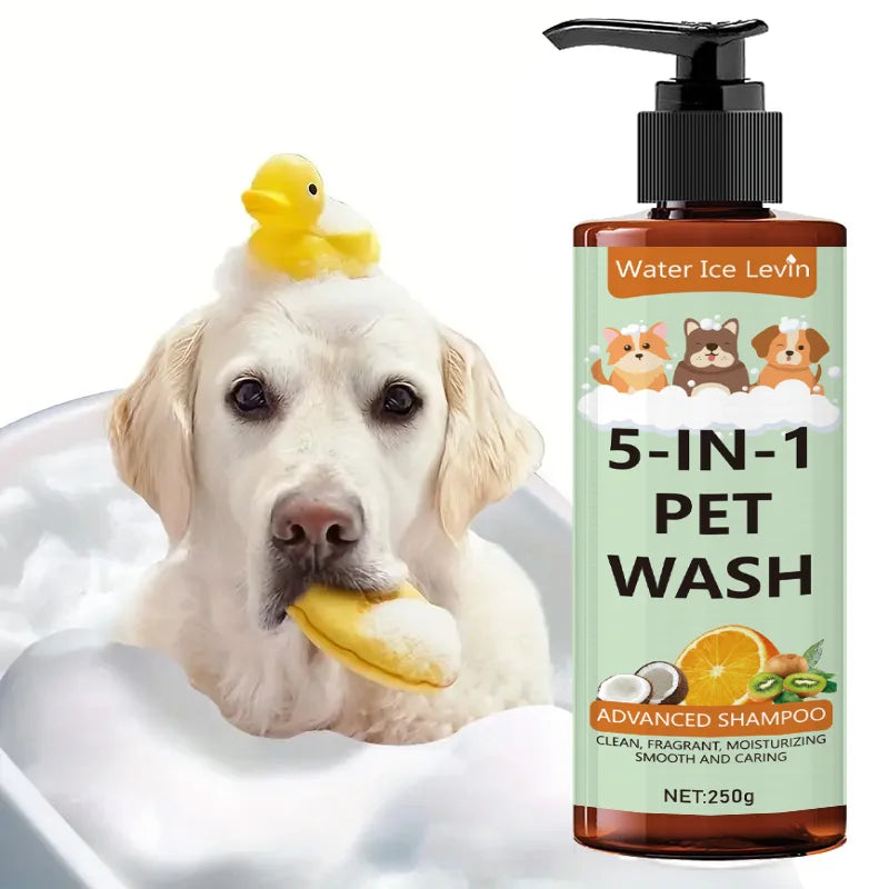 5-in-1 Pet Shampoo and Conditioner for Dogs and Cats Natural Wash - 7