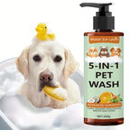5-in-1 Pet Shampoo and Conditioner for Dogs and Cats Natural Wash