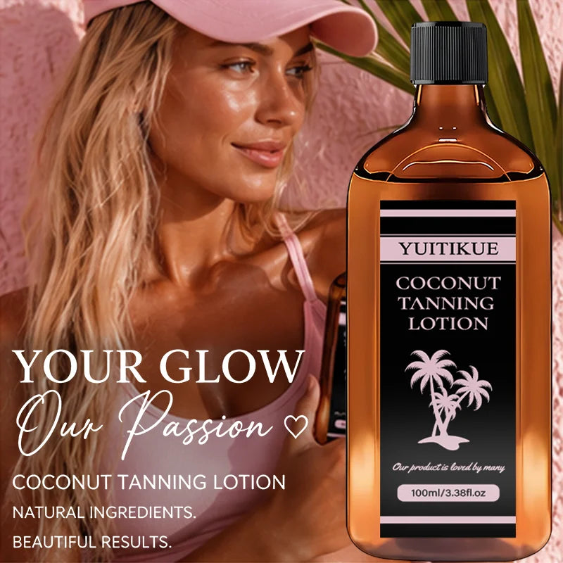 YUITIKUE Coconut Tanning Lotion Natural Sunless Bronzer for Glowing Skin