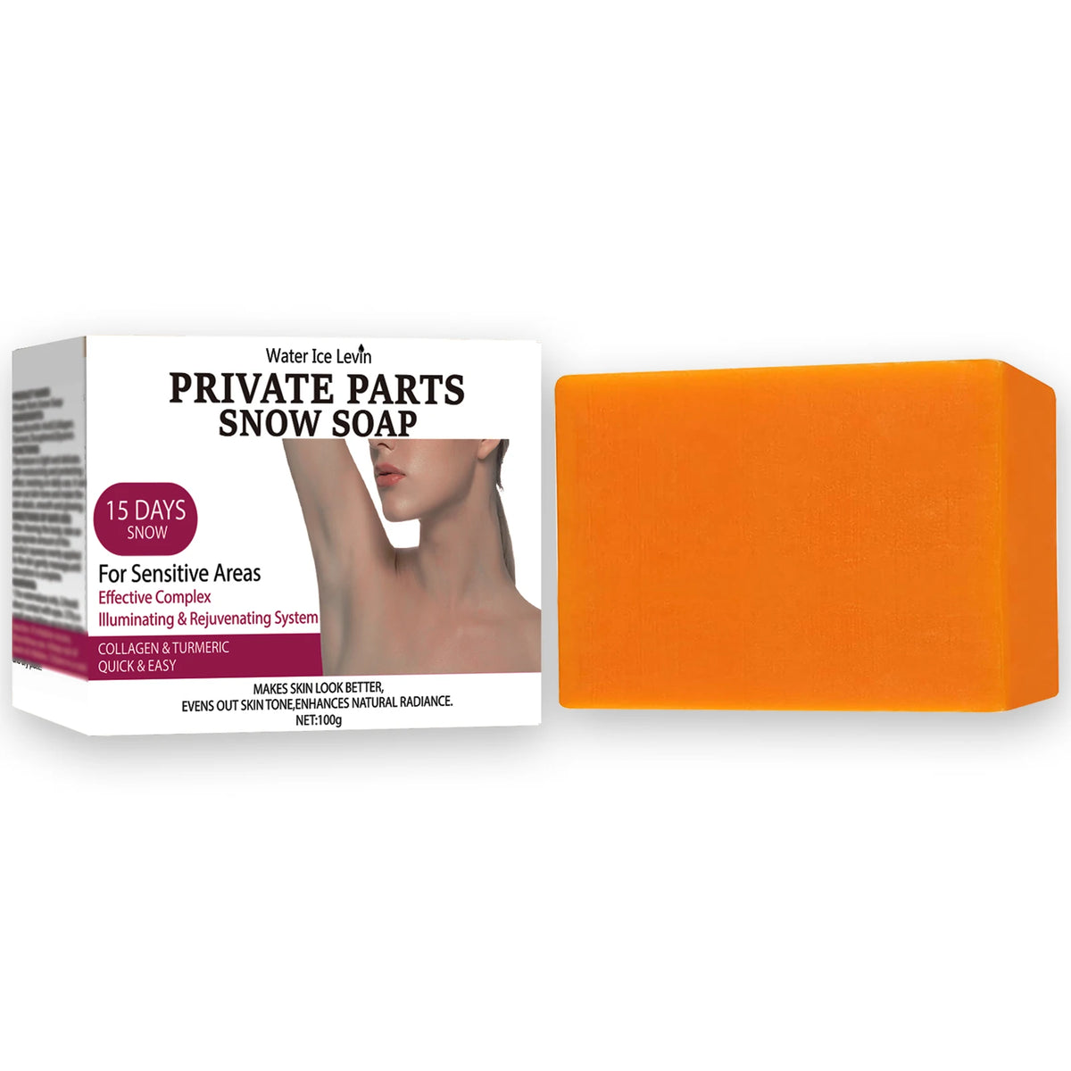Turmeric and Collagen Brightening Soap Vitamin C Skin Glow Bar 100g