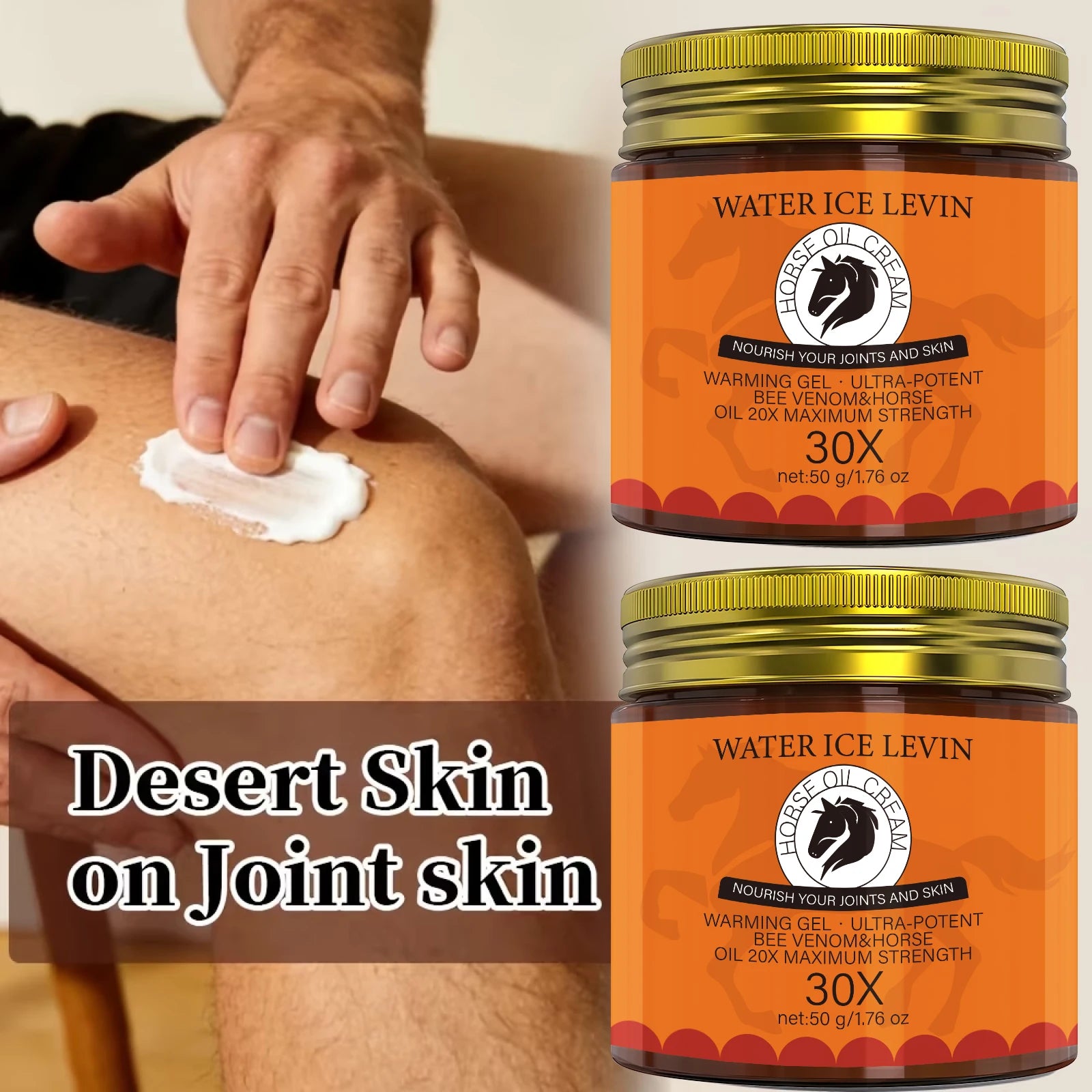 Horse Oil Cream Bee Venom Warming Joint and Skin Nourishing Balm 50g - 8