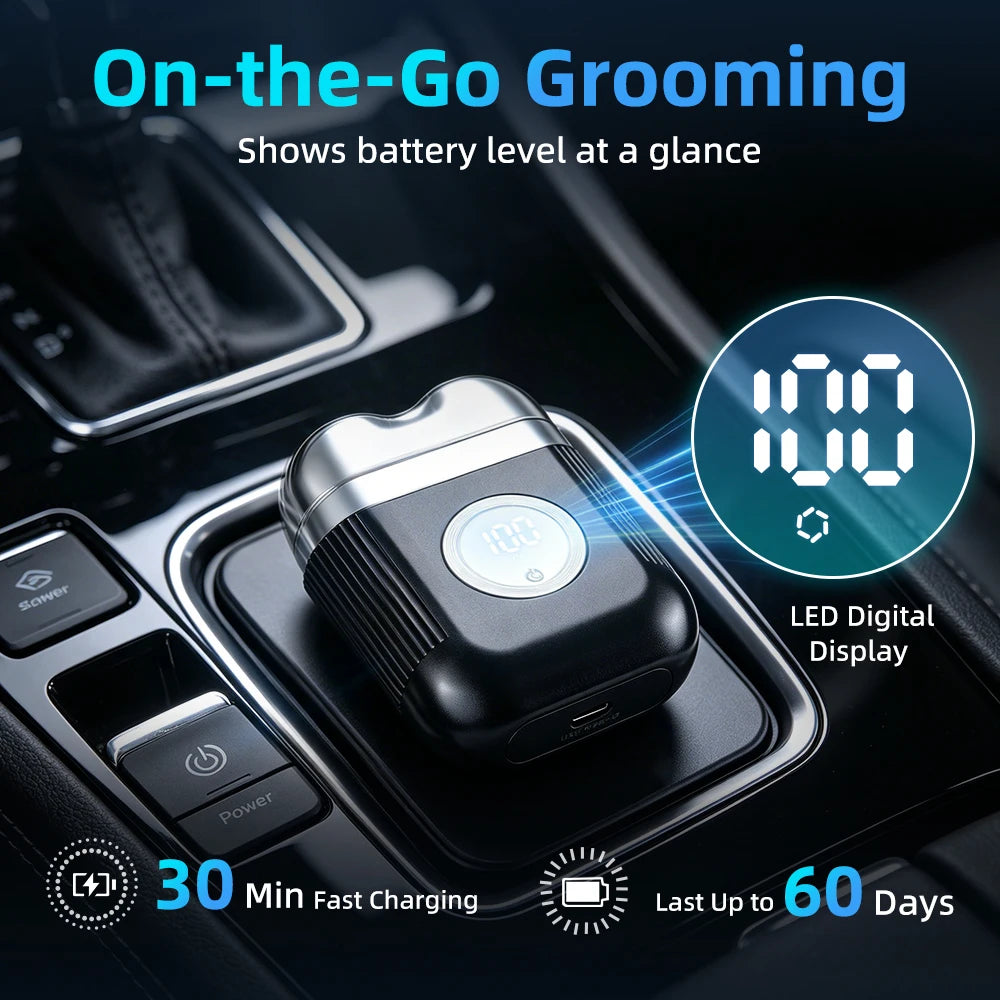 Portable Electric Foil Shaver for Men Wet and Dry Use - 6