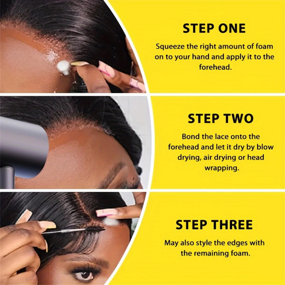 Wig Lace Melting Mousse Invisible Hold and Edge Protector Spray