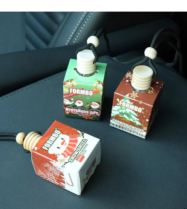 4pc Christmas Car Air Freshener Set Hanging Perfume Diffuser
