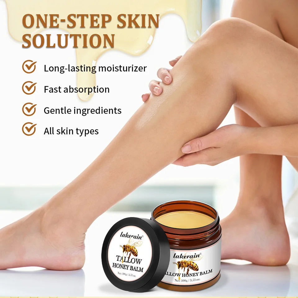 Whipped Beef Tallow and Honey Moisturizing Face and Body Balm