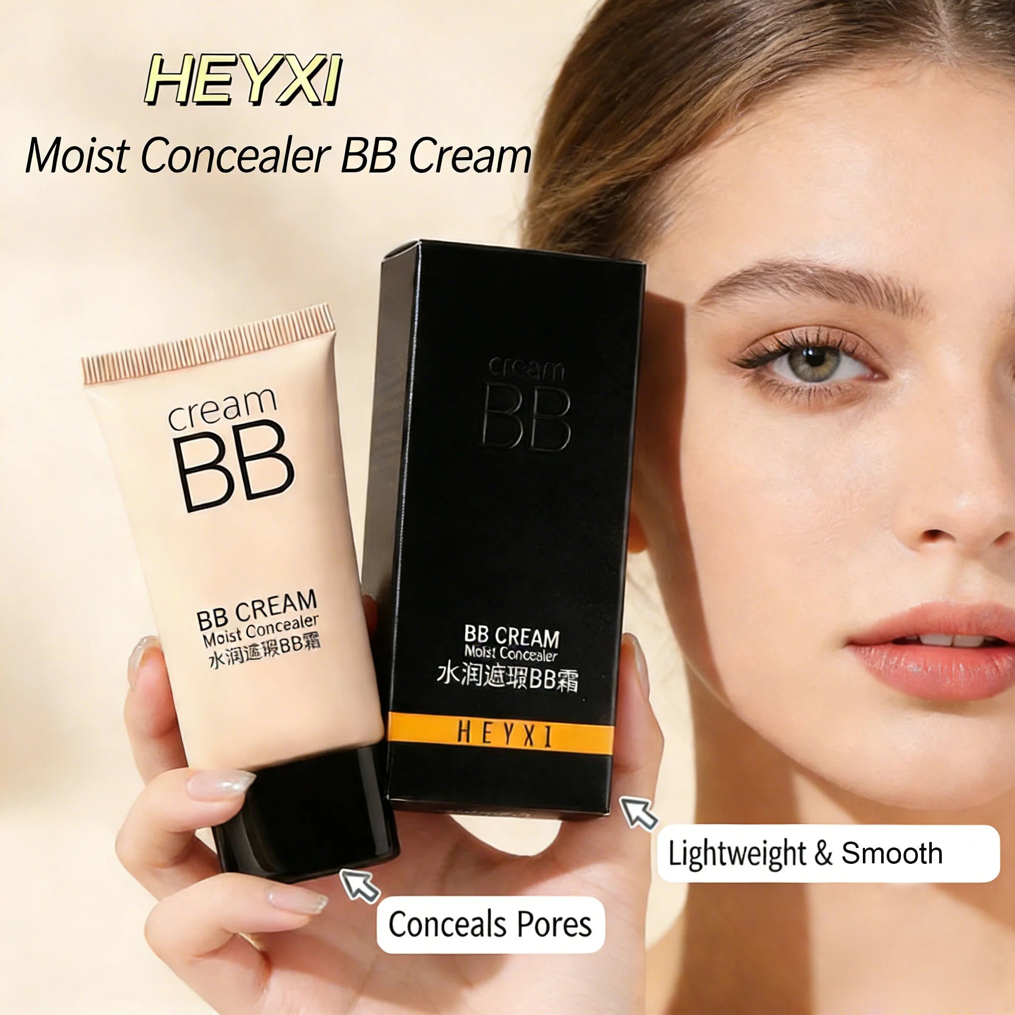 Hydrating BB Cream Full Coverage Matte Foundation Concealer - 4