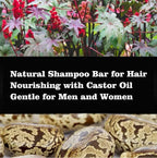 Yurhersu Black Castor Oil Shampoo Bar 2-in-1 Hair Cleanser 60g