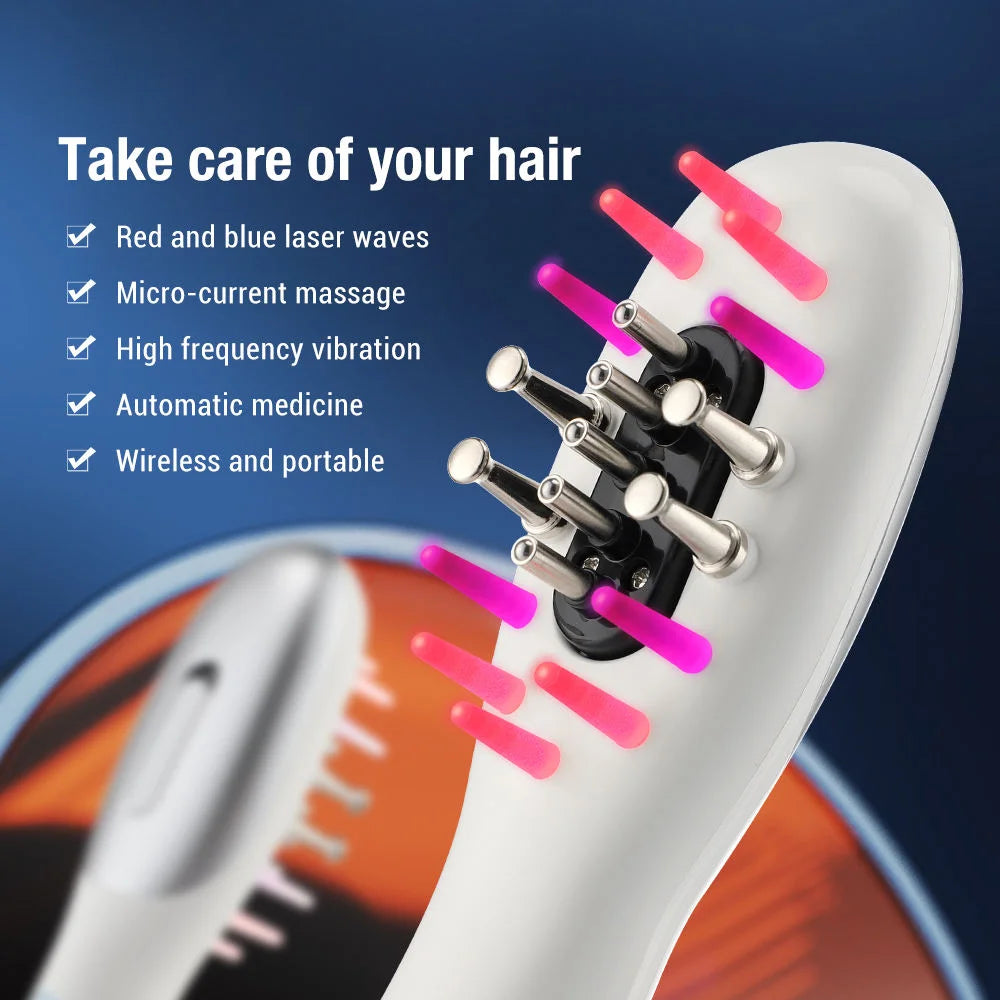 Electric Scalp Massager and Hair Oil Applicator Comb
