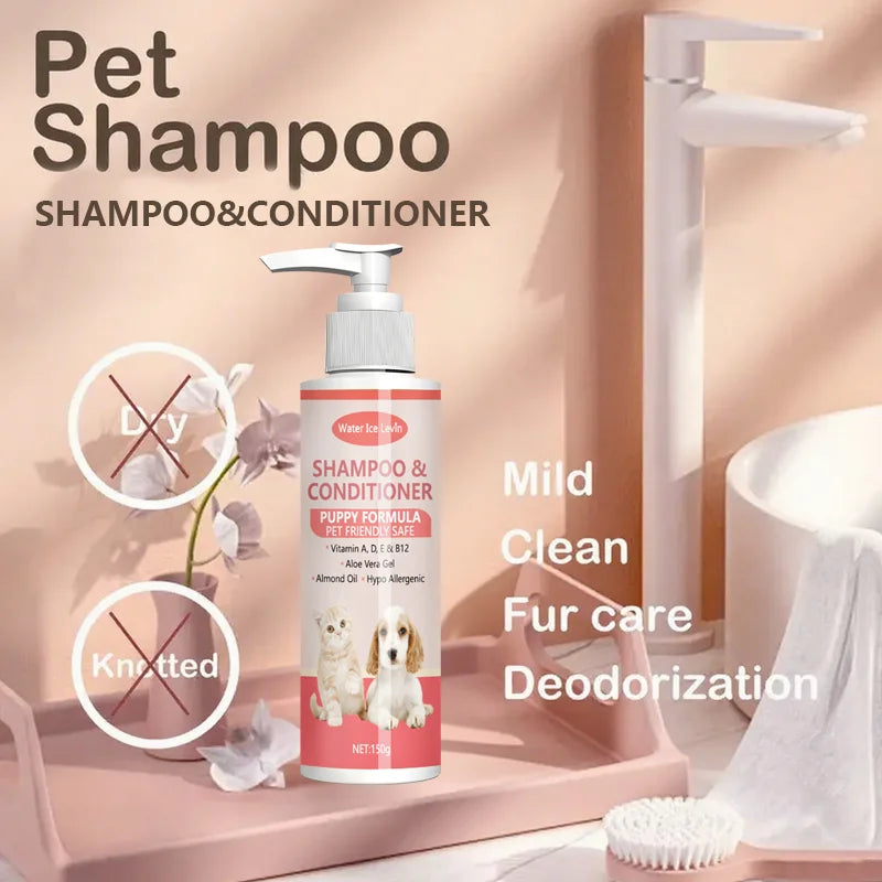 2-in-1 Puppy Shampoo and Conditioner Hypoallergenic Pet Grooming Wash - 3