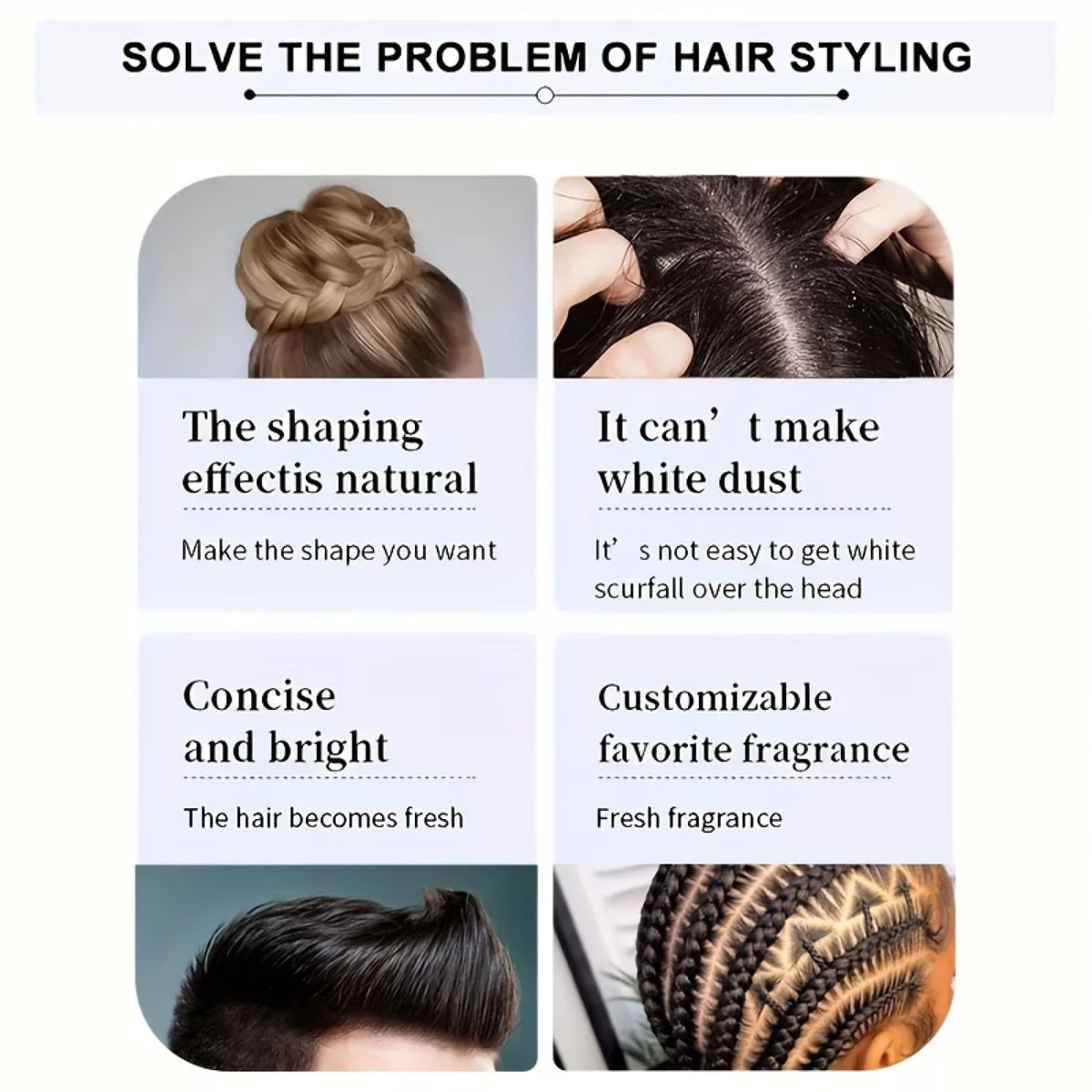Biotin Keratin Hair Pomade Rosemary Oil Medium Hold Styling Wax 100g