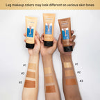 Waterproof Body Foundation and Leg Concealer with Applicator Glove