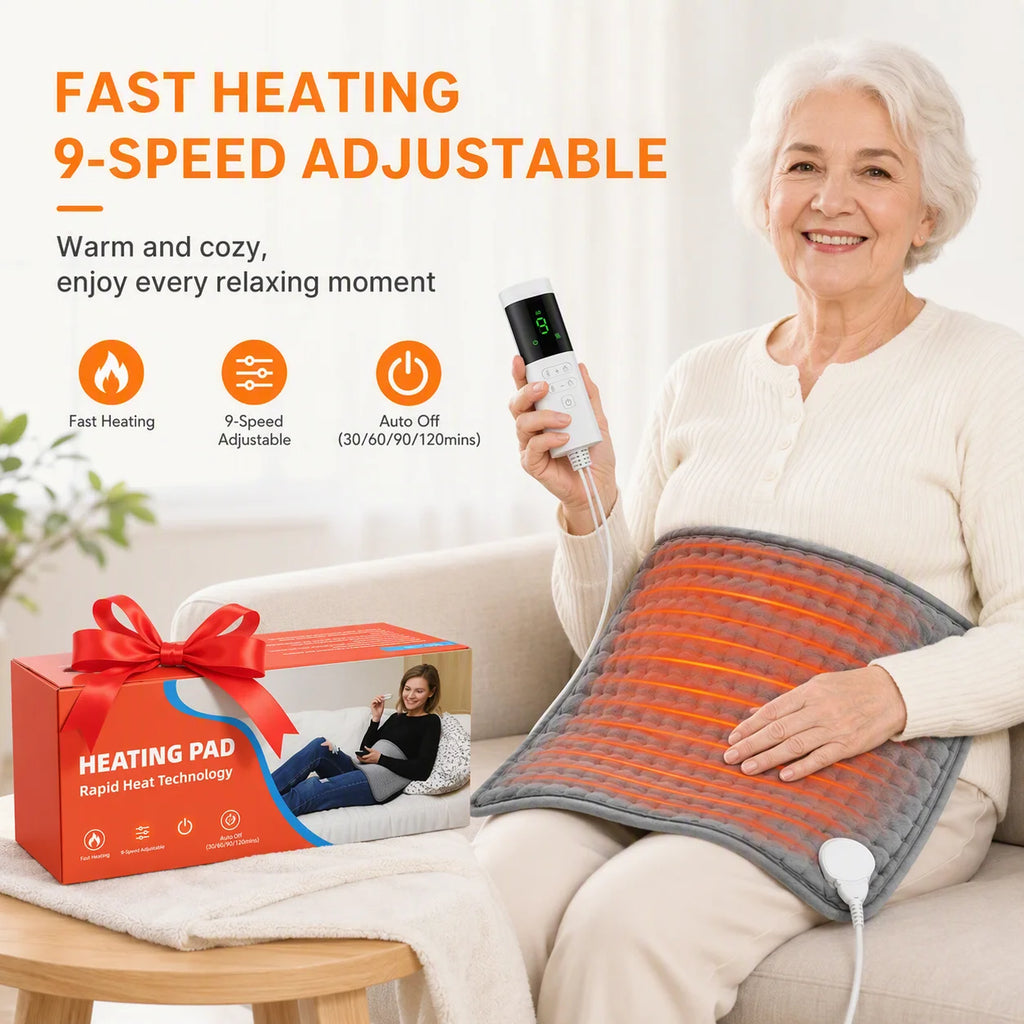 Electric Heating Pad for Back and Neck Pain Relief