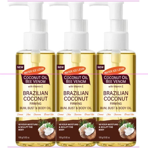 Brazilian Coconut Firming Body Oil Sculpting Moisturizer for Bum Bust - 6