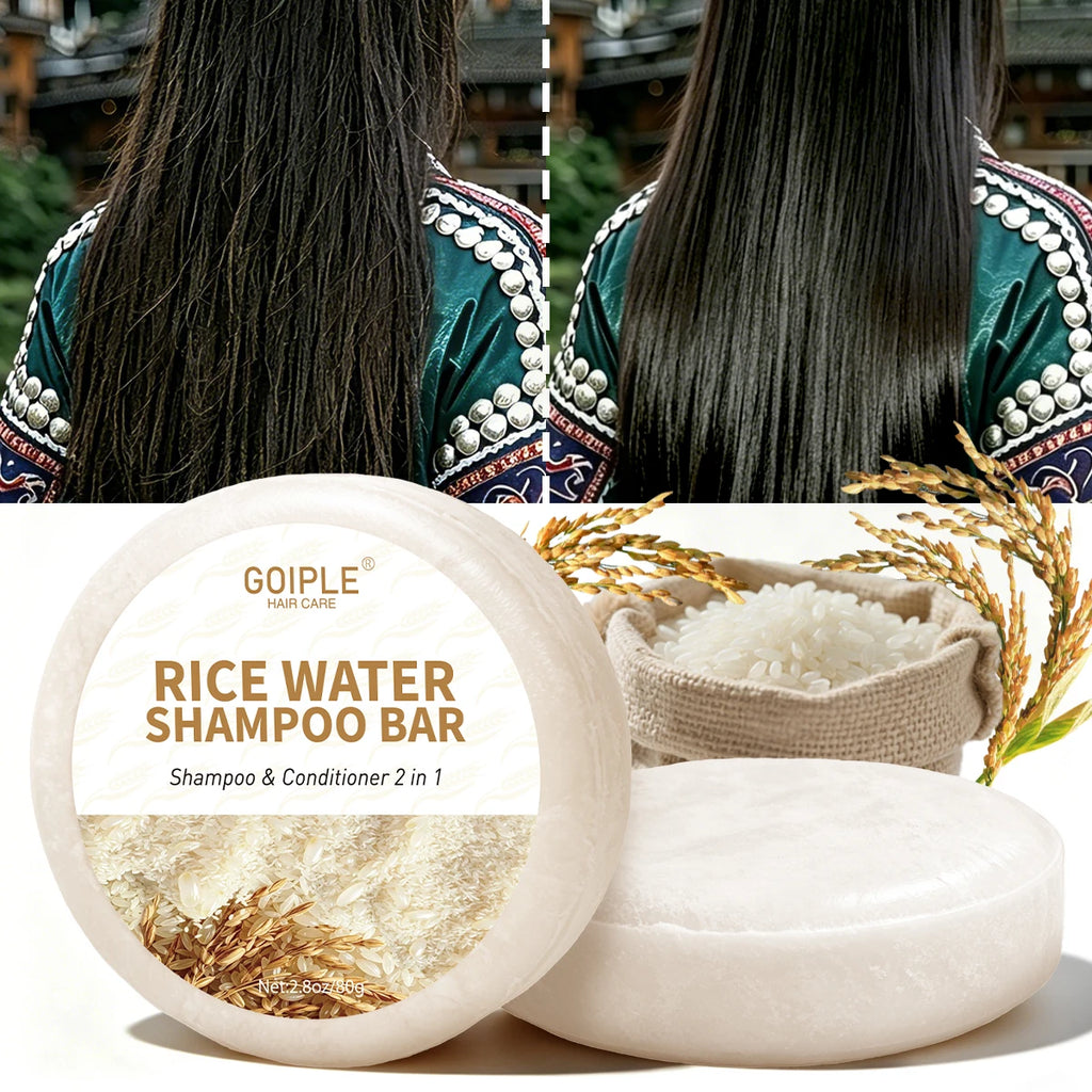 Rice Water Shampoo Bar 2-in-1 Cleansing and Conditioning Hair Soap