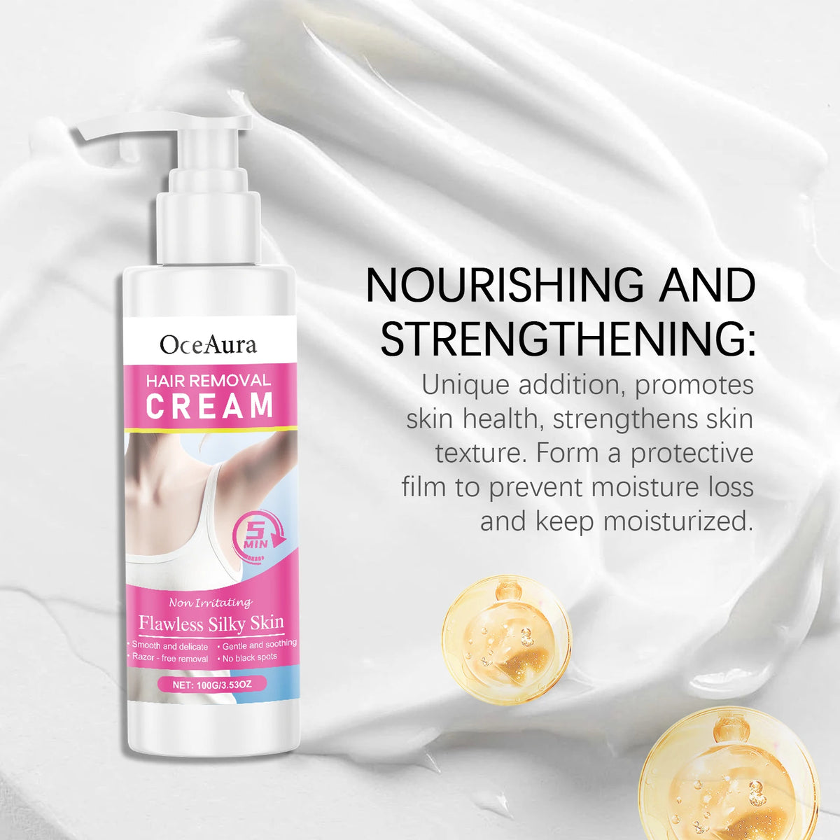 Gentle Hair Removal Cream for Full Body Smooth Skin