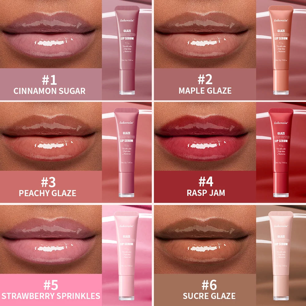 Hydrating Tinted Lip Gloss Serum for Shiny Plump Lips - 4