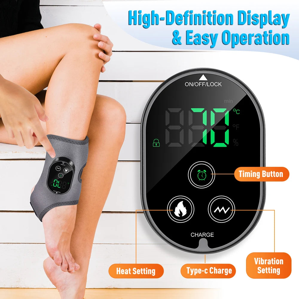 Heated Vibration Ankle and Calf Massage Wrap