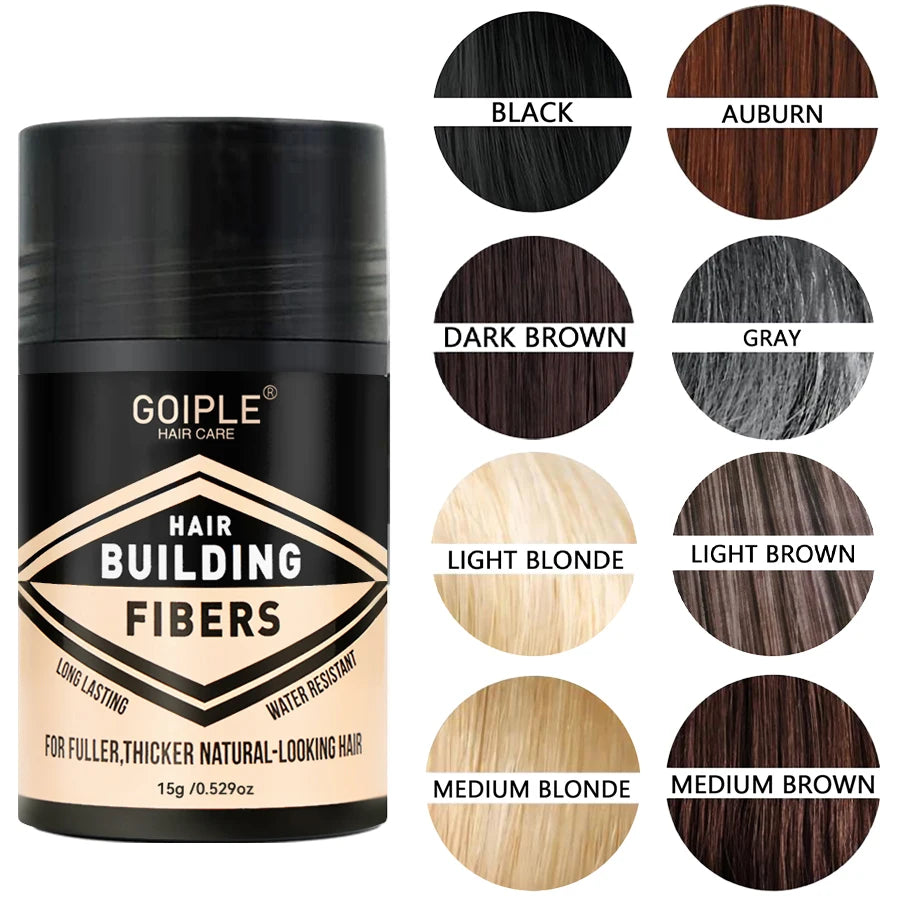 15g Hair Building Fiber Powder Set with Applicator and Hairline Tool - 15