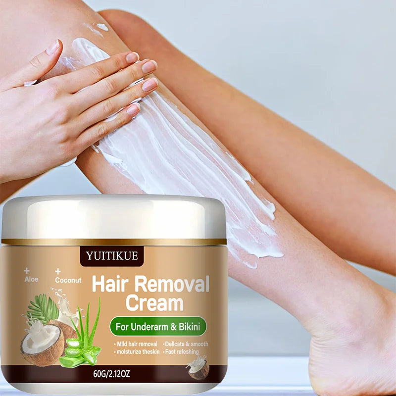 Underarm and Bikini Hair Removal Cream 60g Aloe and Coconut Infused
