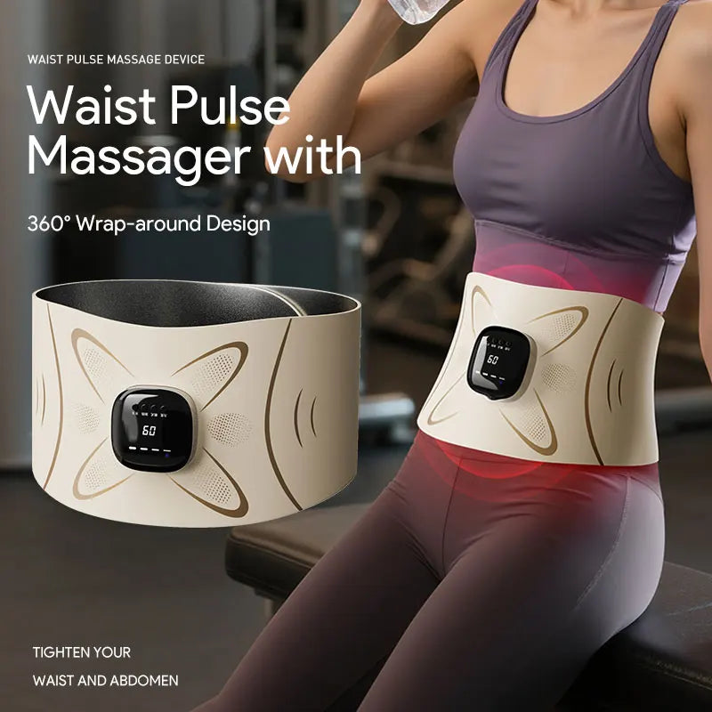 Electric Pulse Waist Massage Belt for Abdominal Toning - 1