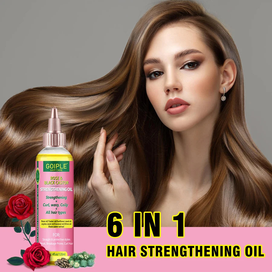 Rose and Black Castor Oil Hair Strengthening and Repair Treatment - 1