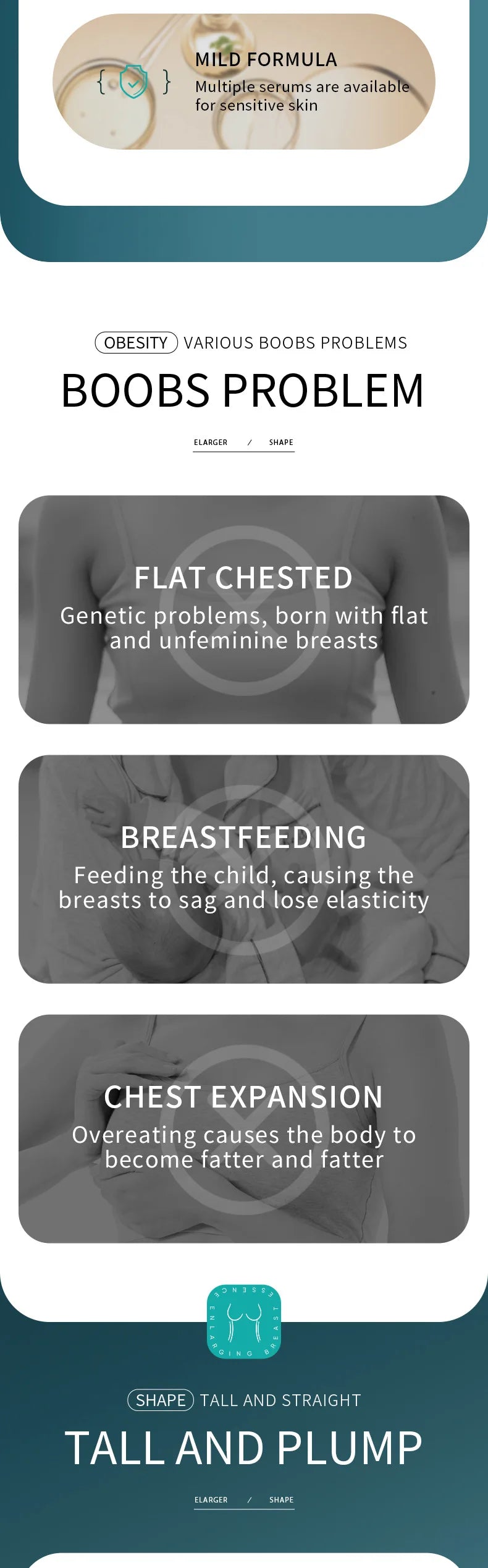 Sadoer Breast Enhancement Care Set Firming Cream and Essential Oil
