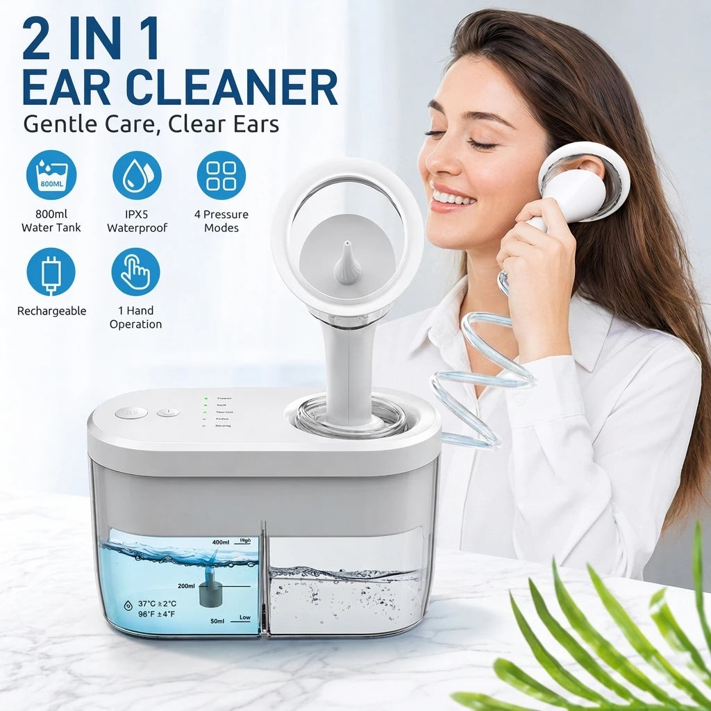 Electric Ear Wax Removal System with 4 Cleaning Modes