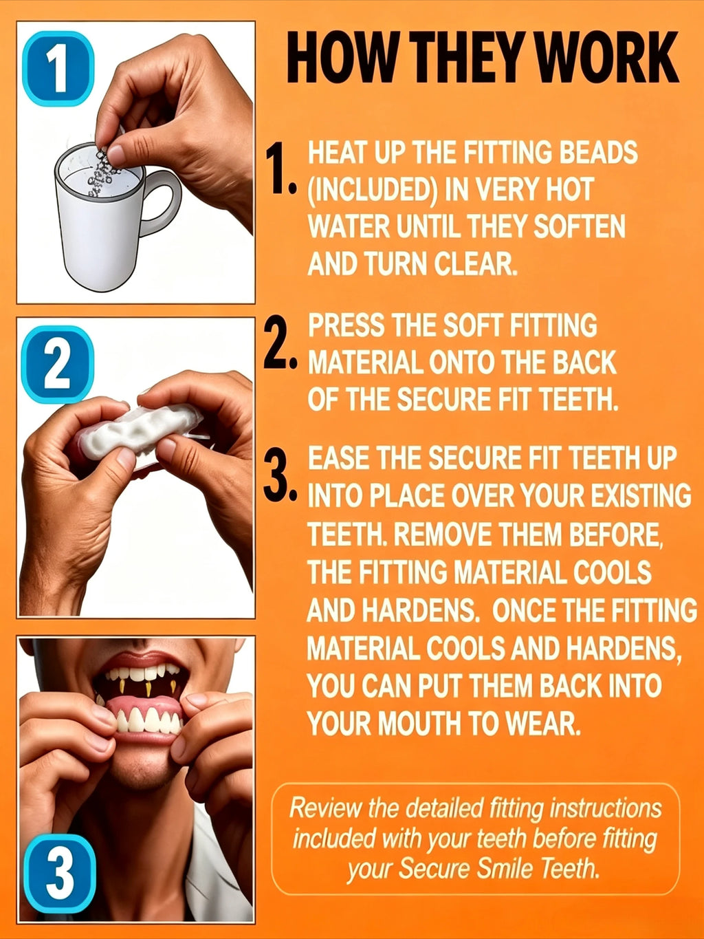 Comfort Fit Silicone Denture Set for Natural Smile