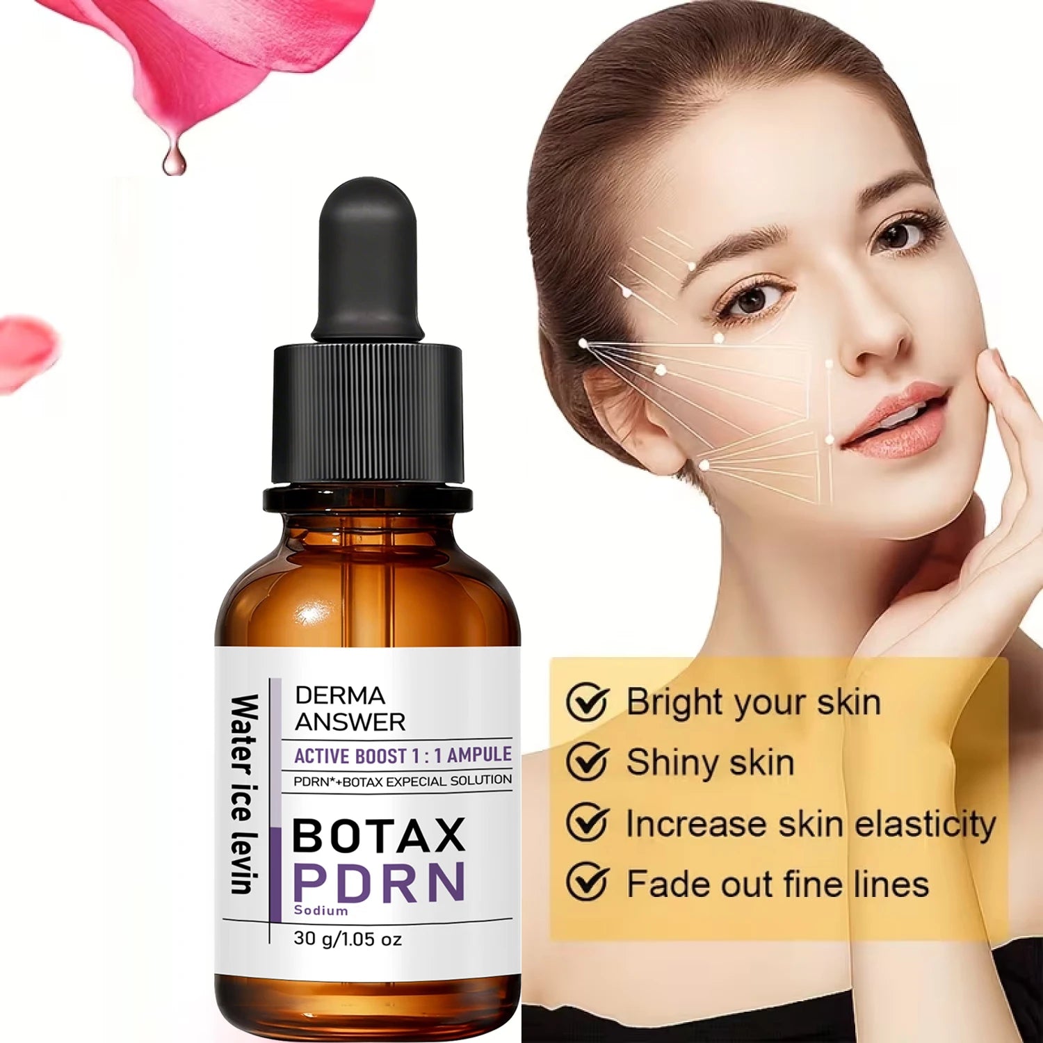 Water Ice Levin PDRN Botax Face Serum Moisturizing Brightening Oil - 4