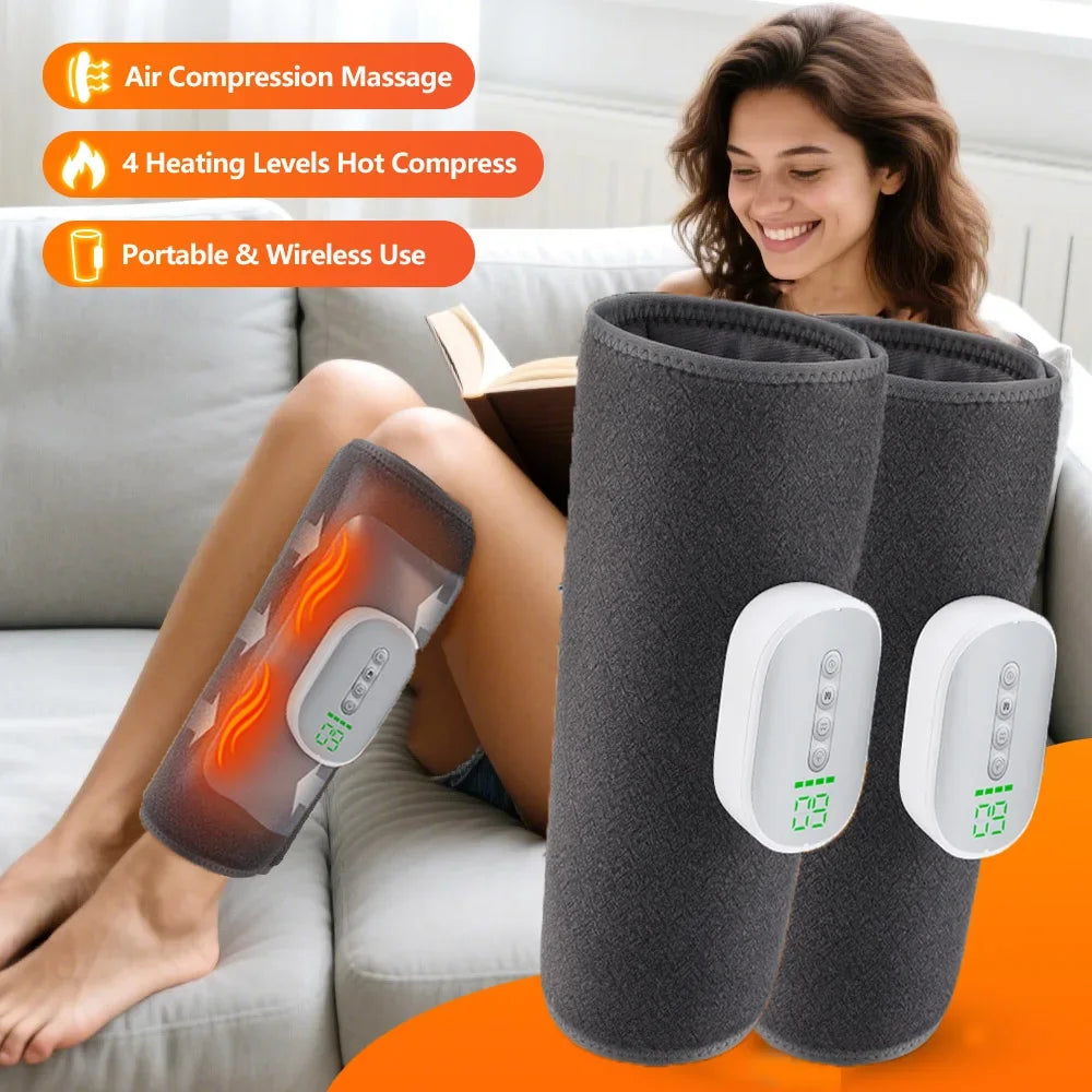 Wireless Calf Compression Massager with Heat for Muscle Recovery - 1