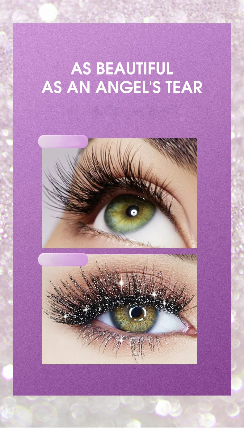 Glitter Mascara Waterproof Shiny Lash Enhancer for Party Makeup