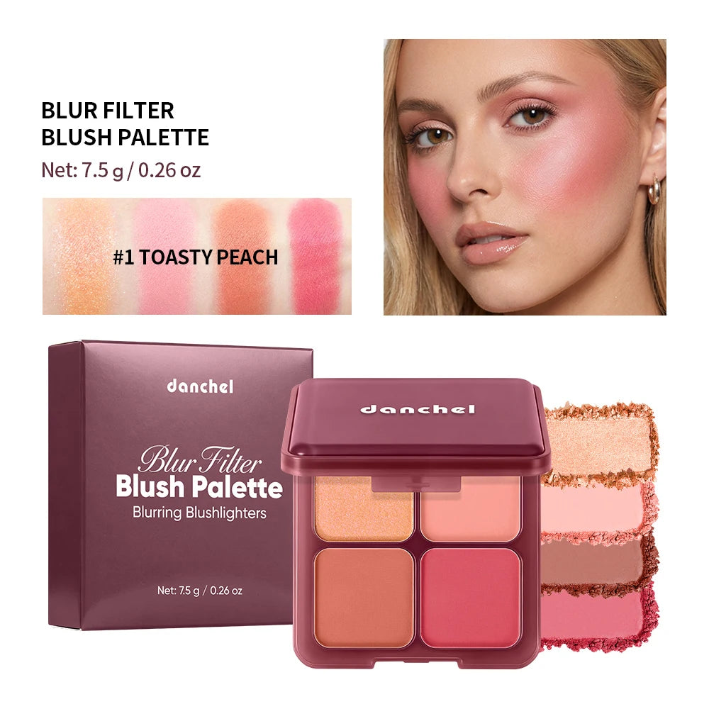 4-Shade Soft Focus Blush and Highlighter Palette