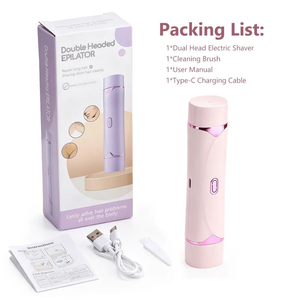 Dual-Head Electric Hair Trimmer for Women - 16