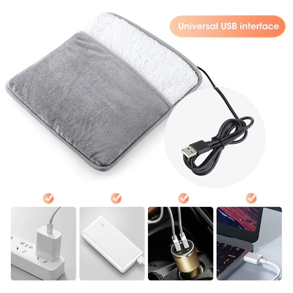 Electric Heated Foot Warmer with Adjustable Temperature and Timer