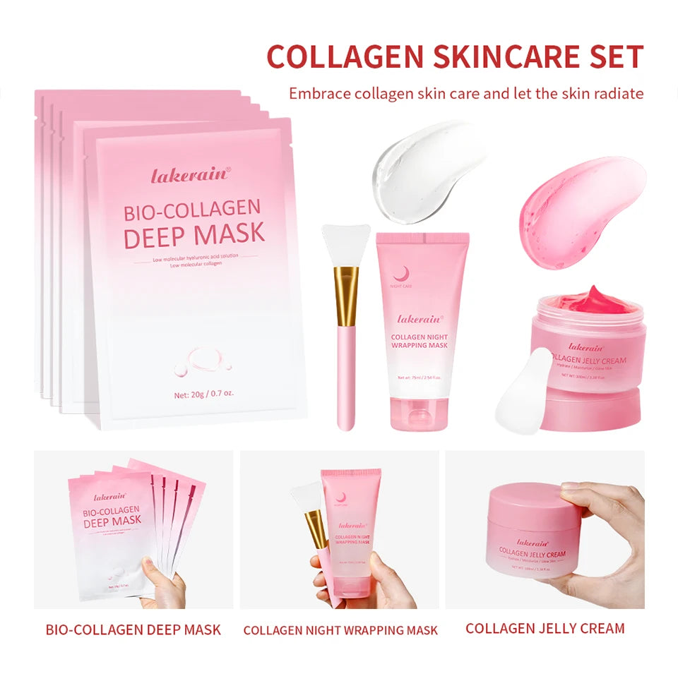 Collagen Face Skincare Set for Deep Nourishment and Repair - 8