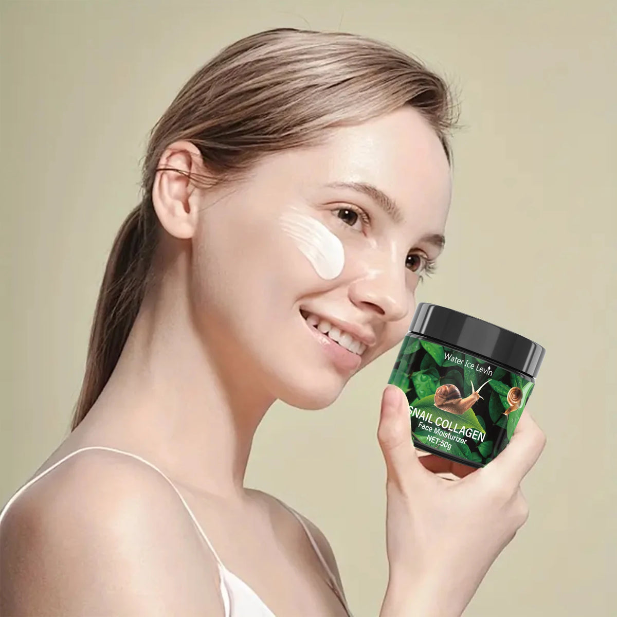 Snail Hydration Cream Moisturizer Plant Collagen Vitamin E 50g