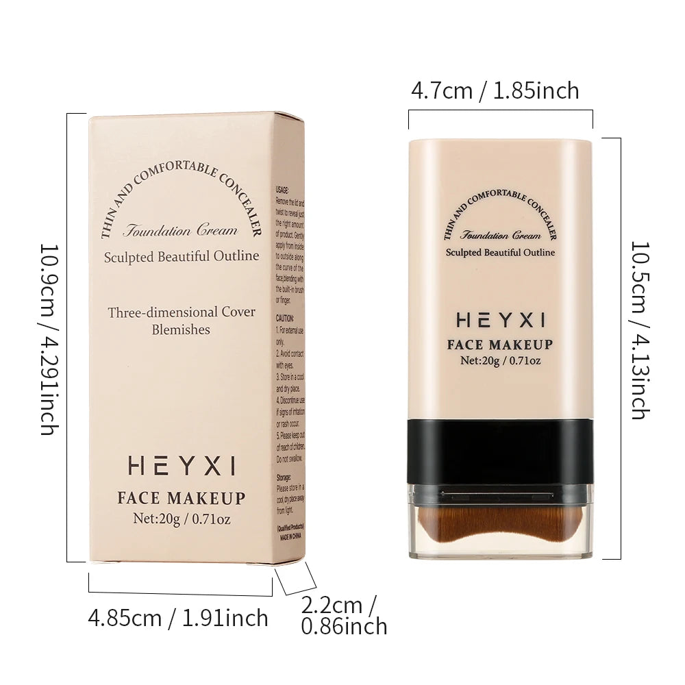 HEYXI Foundation Stick Long Lasting Moisturizing Concealer Makeup - 4