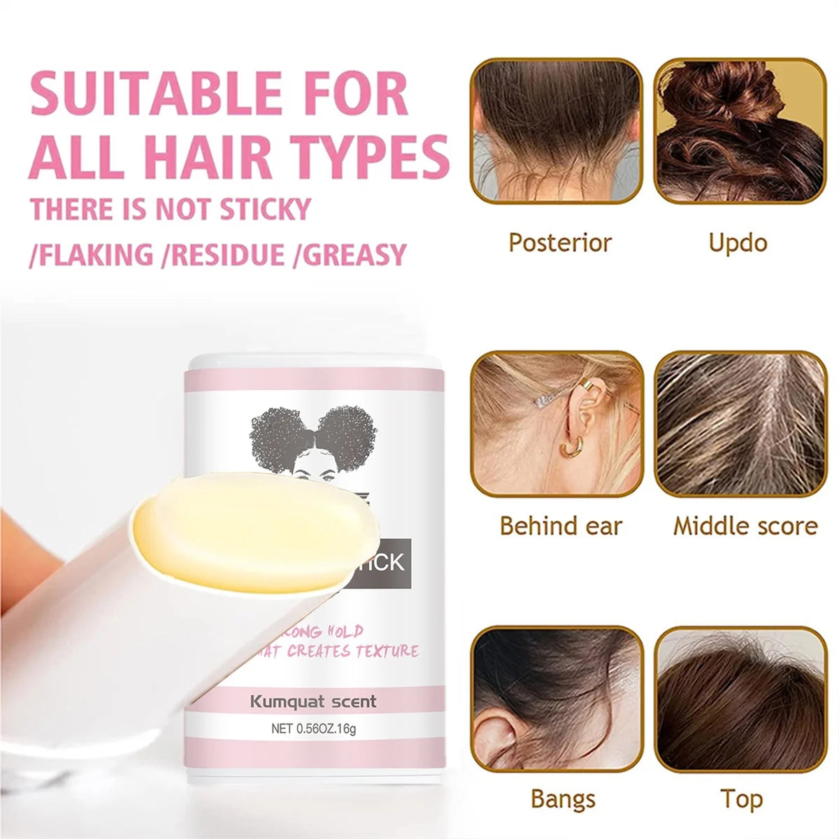 Hair Wax Stick and Edge Control Gel Set with Styling Combs - 14