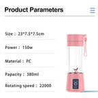 Portable USB Mini Juicer Blender 6 Blade Fruit Mixer Cup