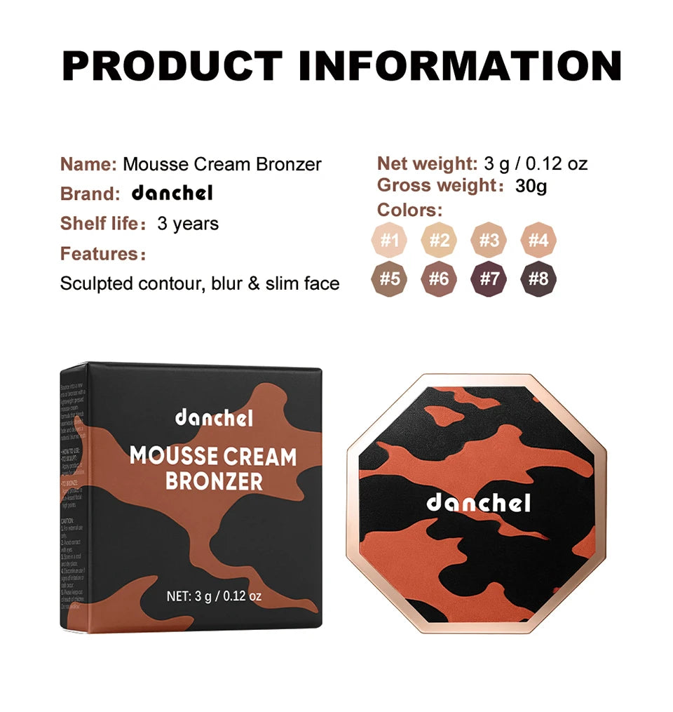 Cream Mousse Contour Bronzer for Sculpted Natural Finish