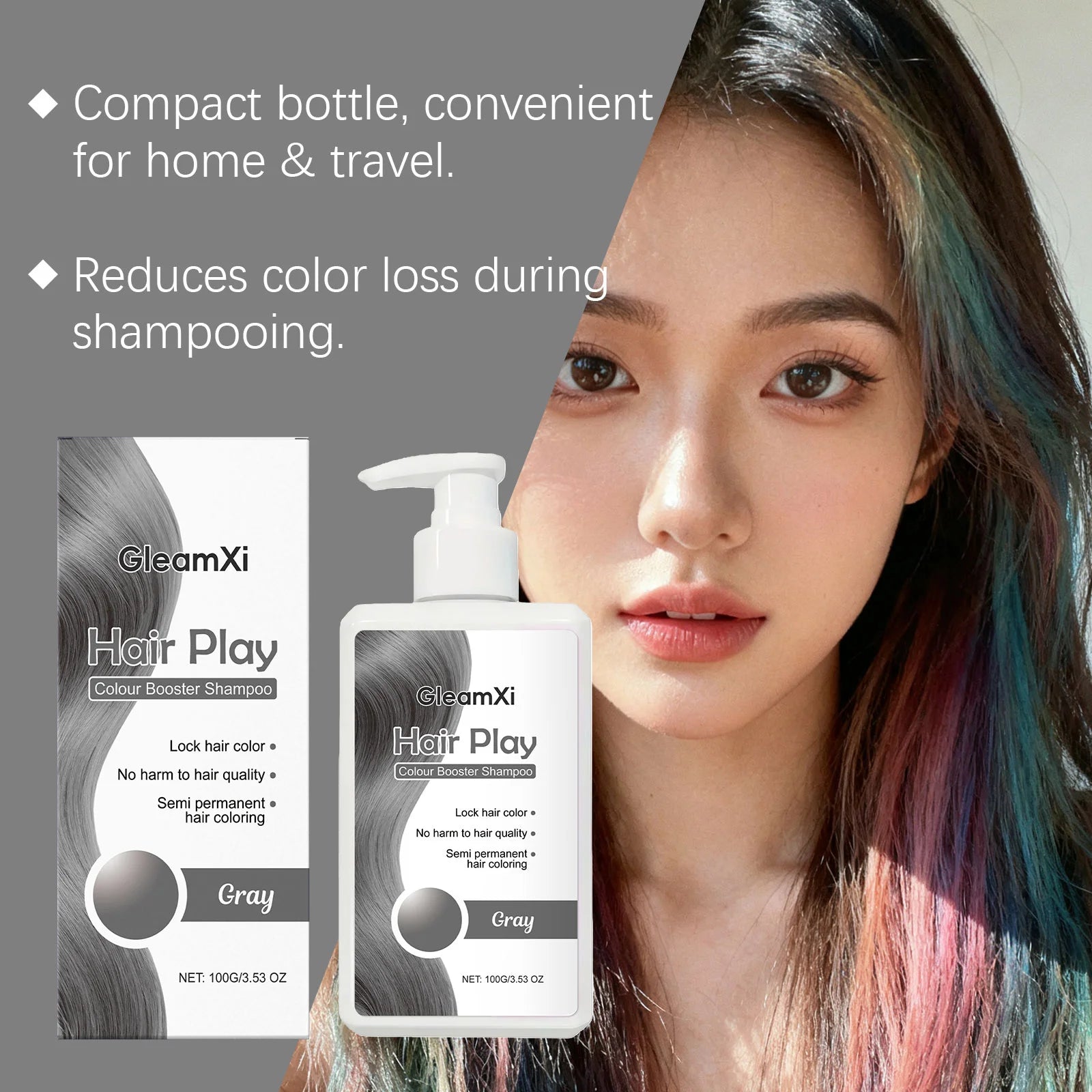 100g Gray Hair Color Locking and Nourishing Dyeing Shampoo