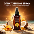Coconut Oil Dark Tanning Spray With Carotene Moisturizing Sun Tan Oil